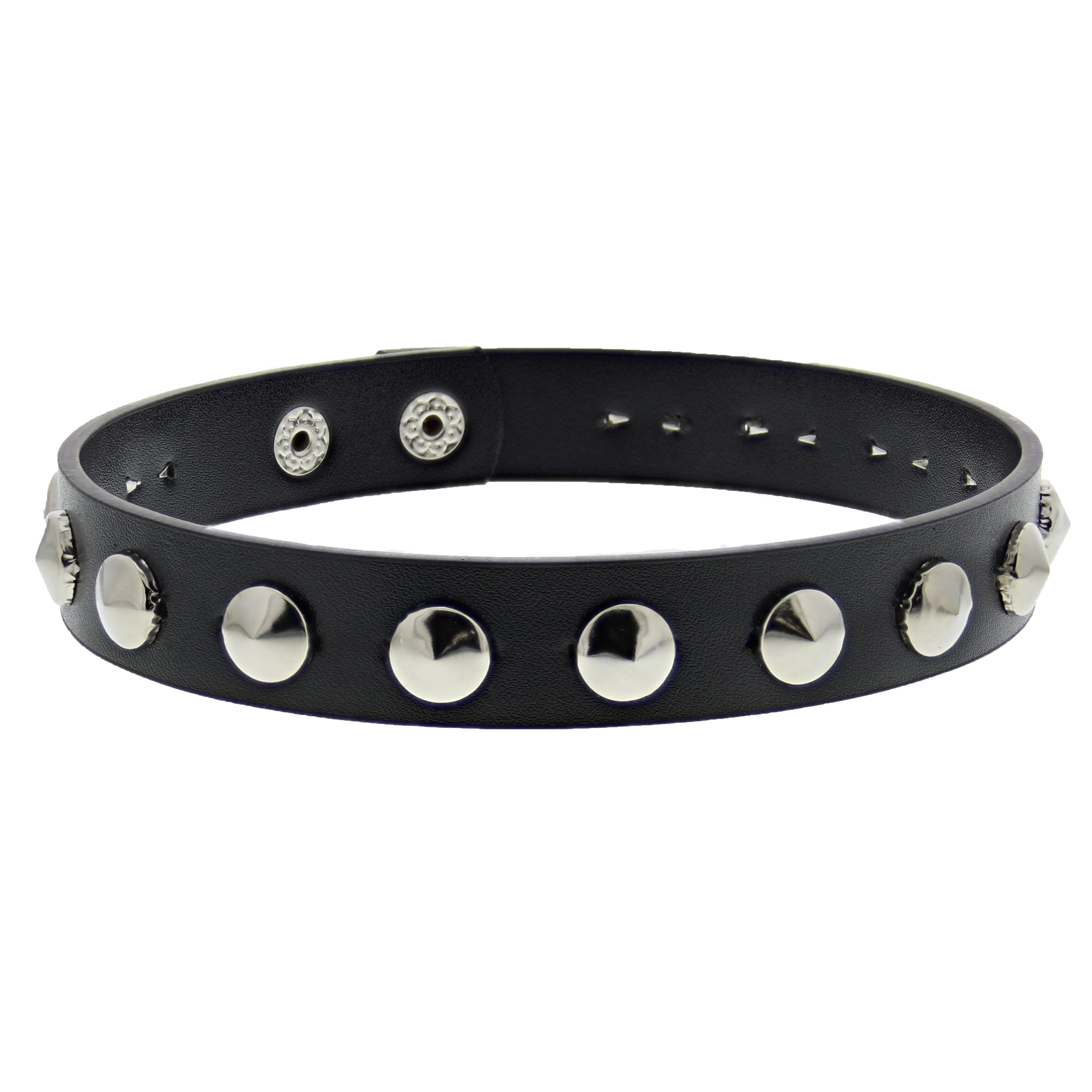 1-Row Conical Studded PU Choker
