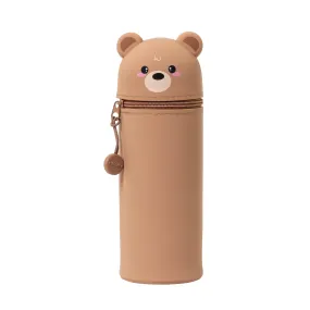 2-In-1 Silicone Pencil Case - Kawaii - Teddy Bear