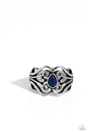 Beautifully BEAD-azzled - Blue Ring
