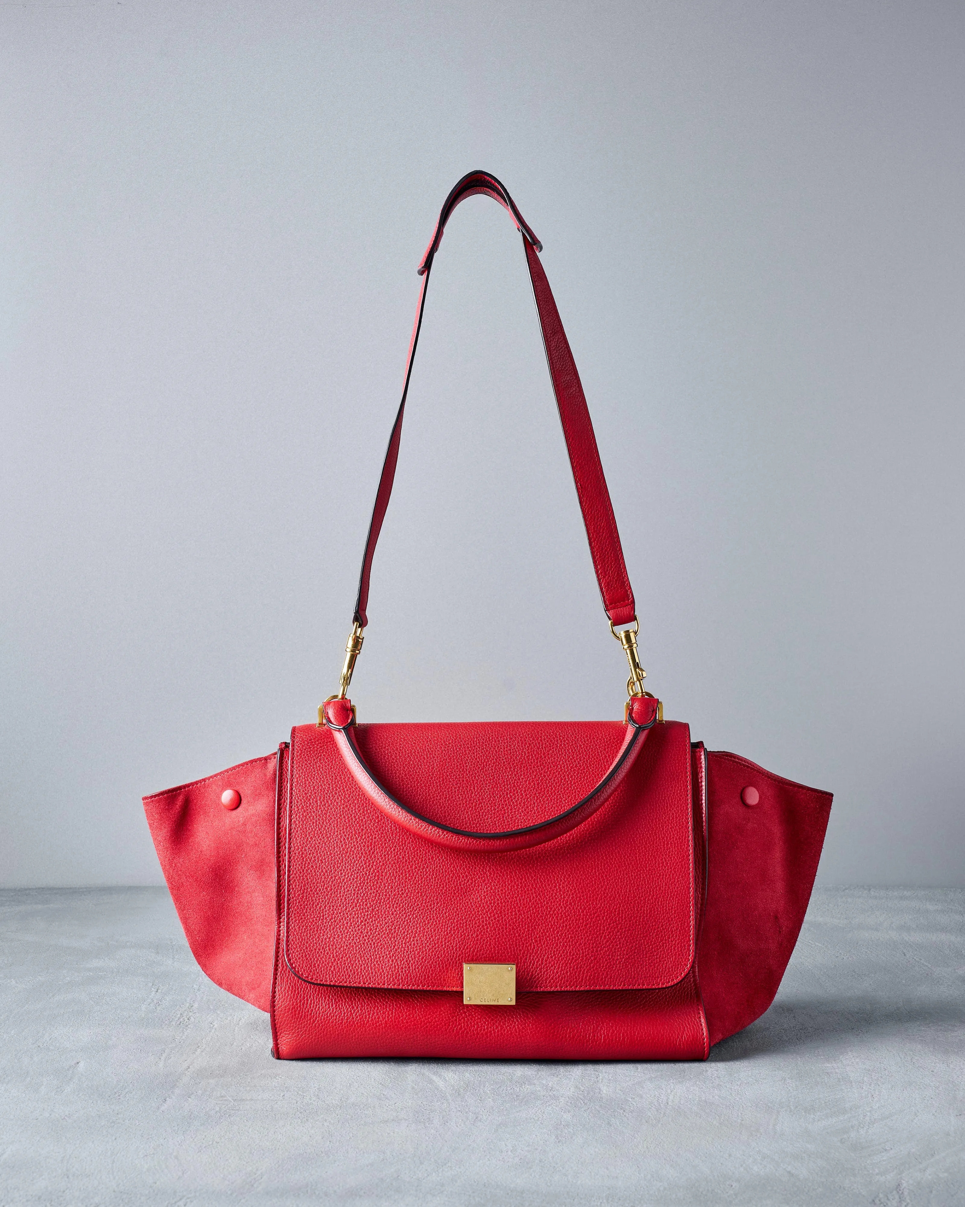 Celine Suede Medium Trapeze bag