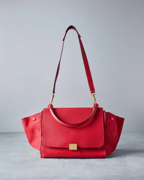 Celine Suede Medium Trapeze bag