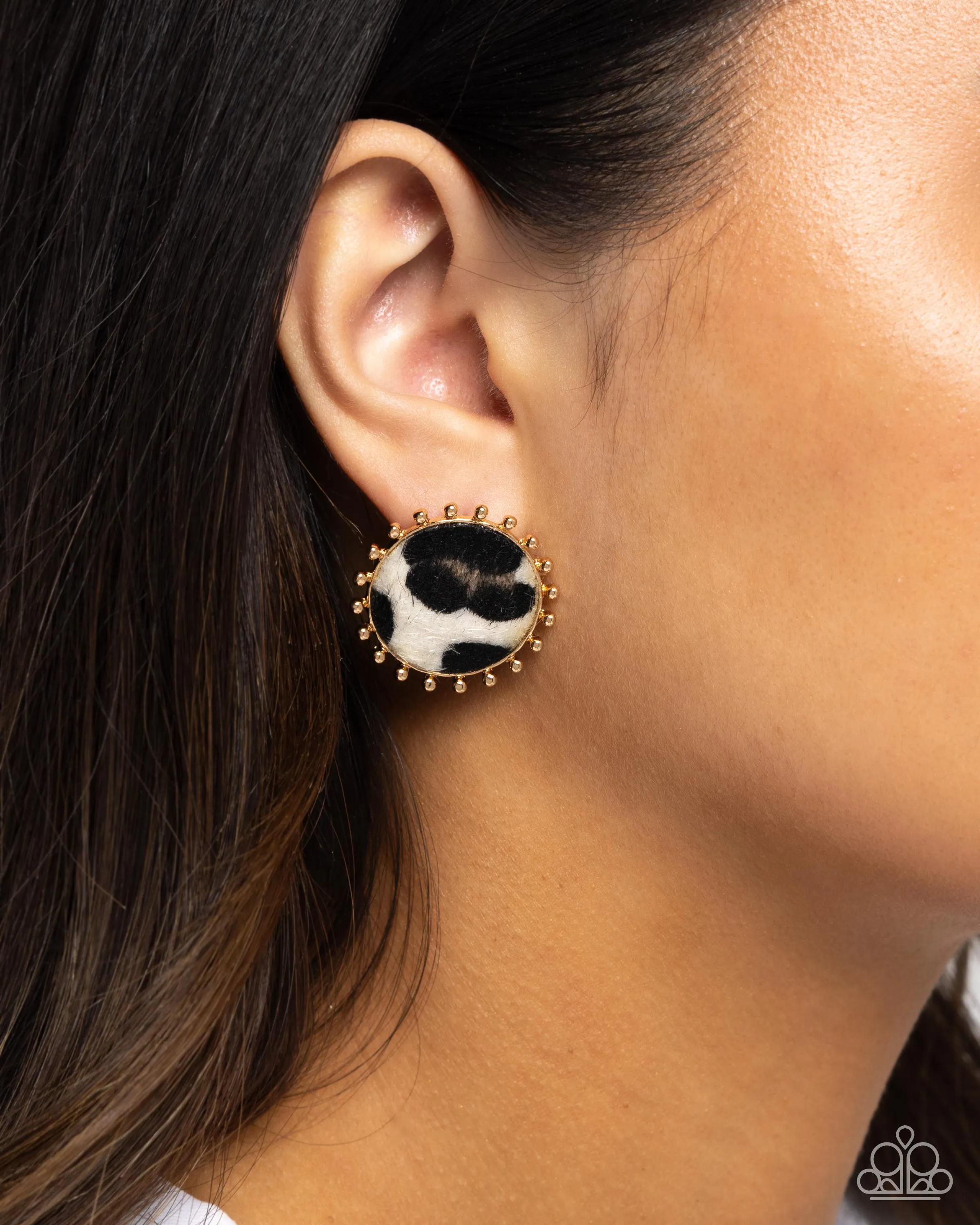 Cowhide Couture - Brown Earrings