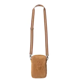 Crossbody Bag - Scarabmotive Suede Cappuccino