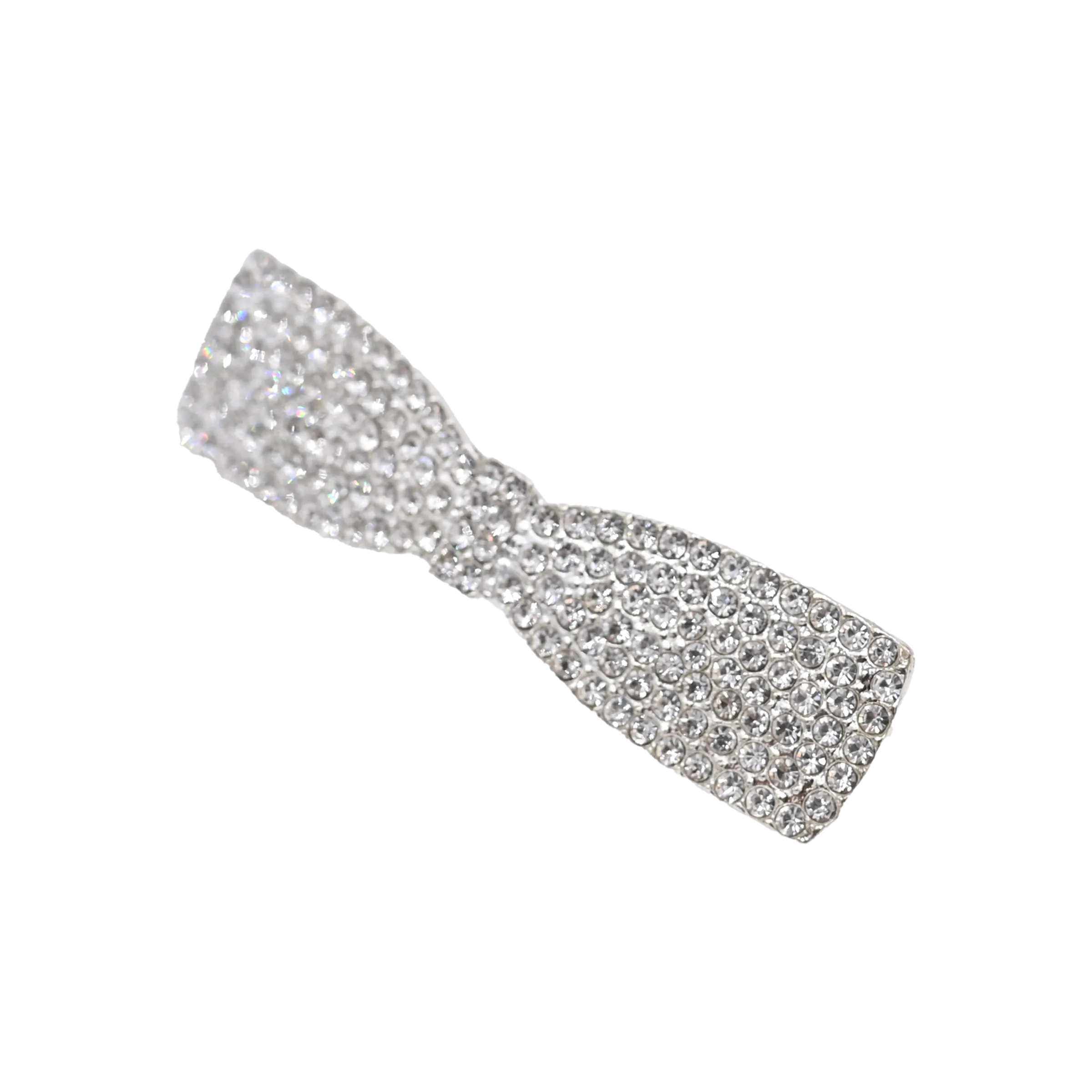 Crystal Bow and Pearl Studded Hairclip Set