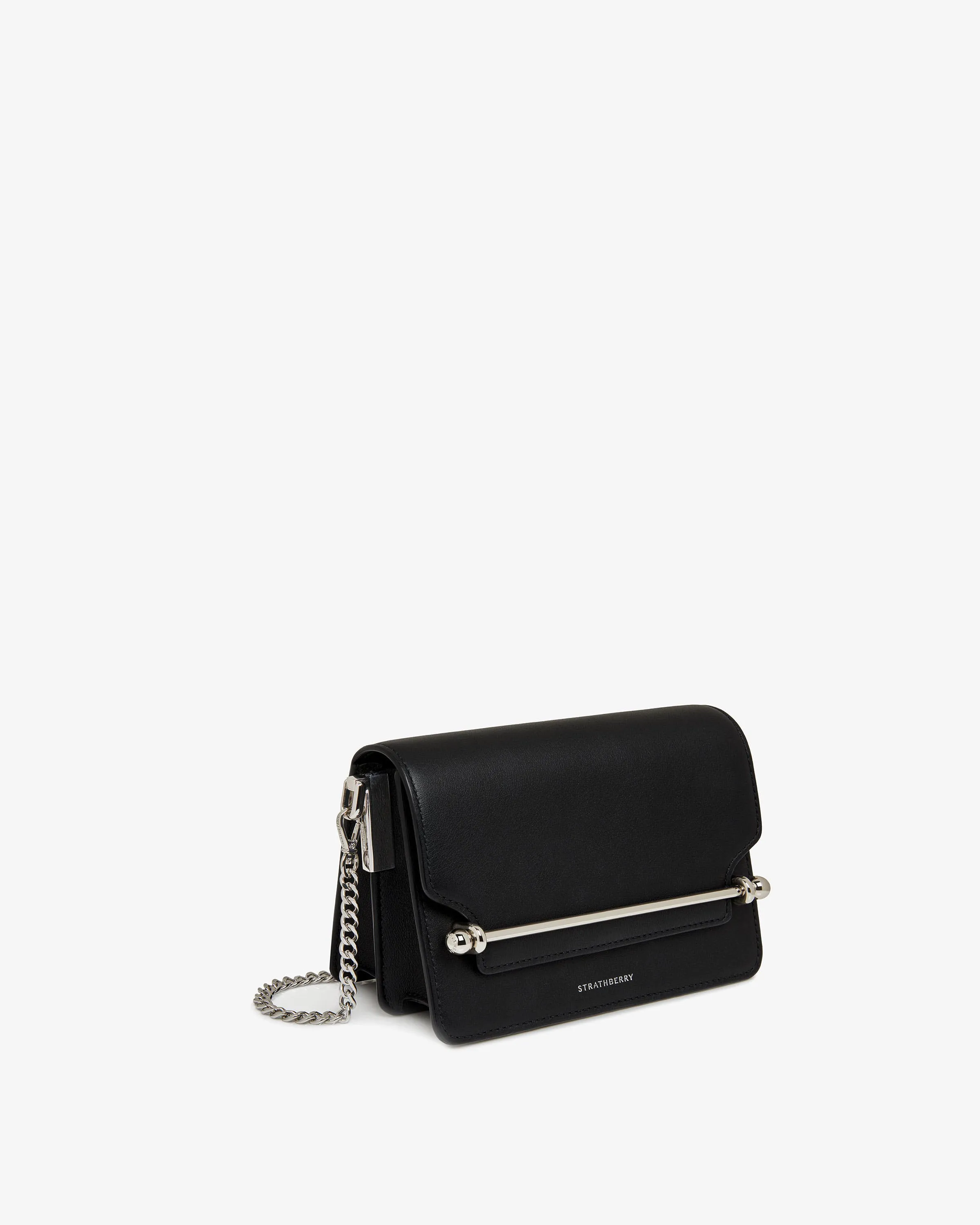 East/West Mini Multi-Strap - Black with Silver Hardware