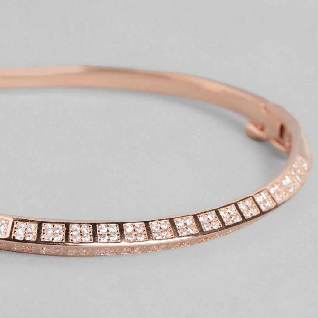 Elegant 925 Sterling Silver CZ Studded silver Bracelet