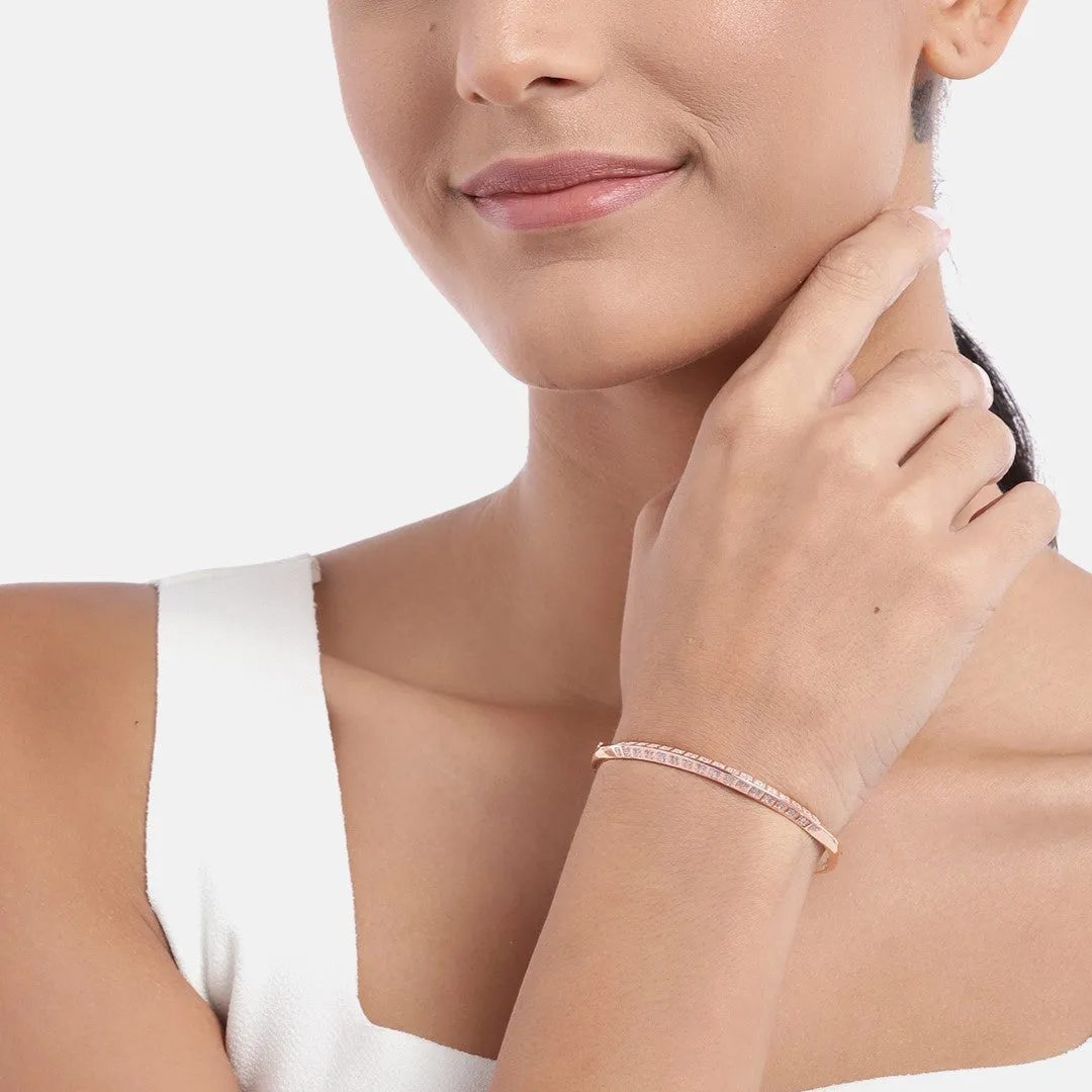 Elegant 925 Sterling Silver CZ Studded silver Bracelet