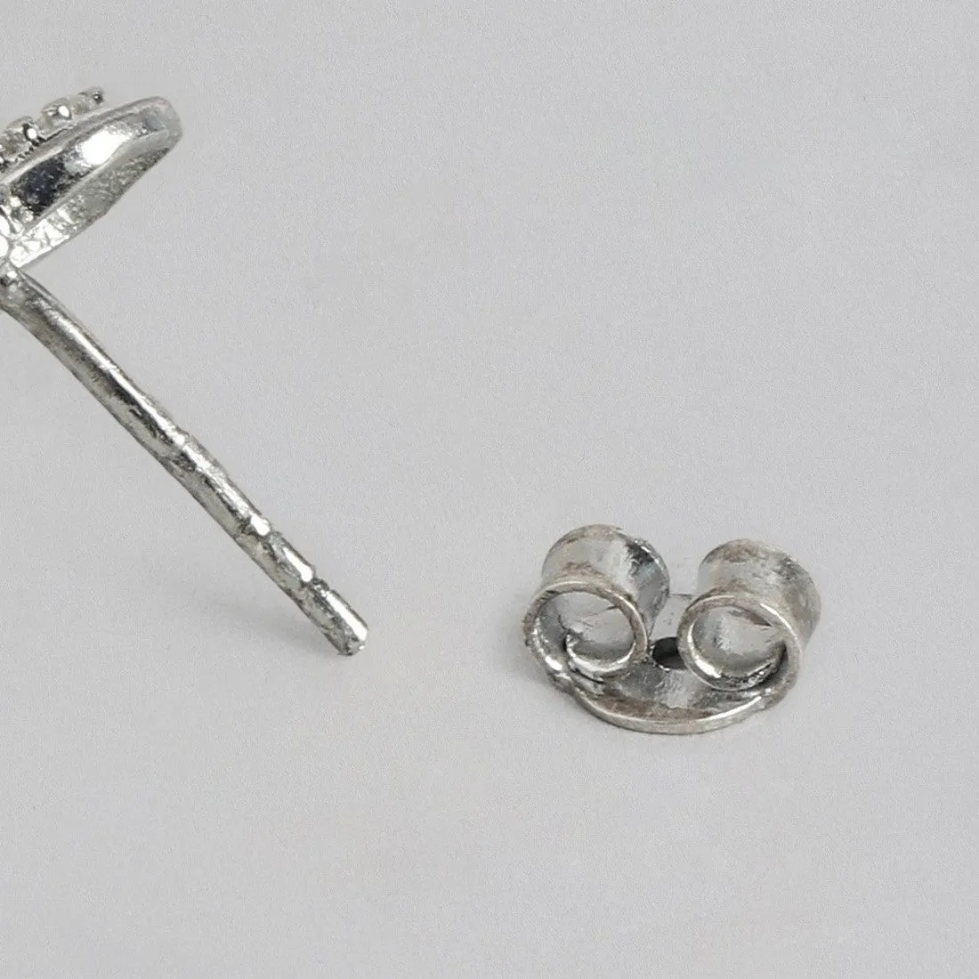 Elegant Butterfly CZ Studded 925 Silver Earrings