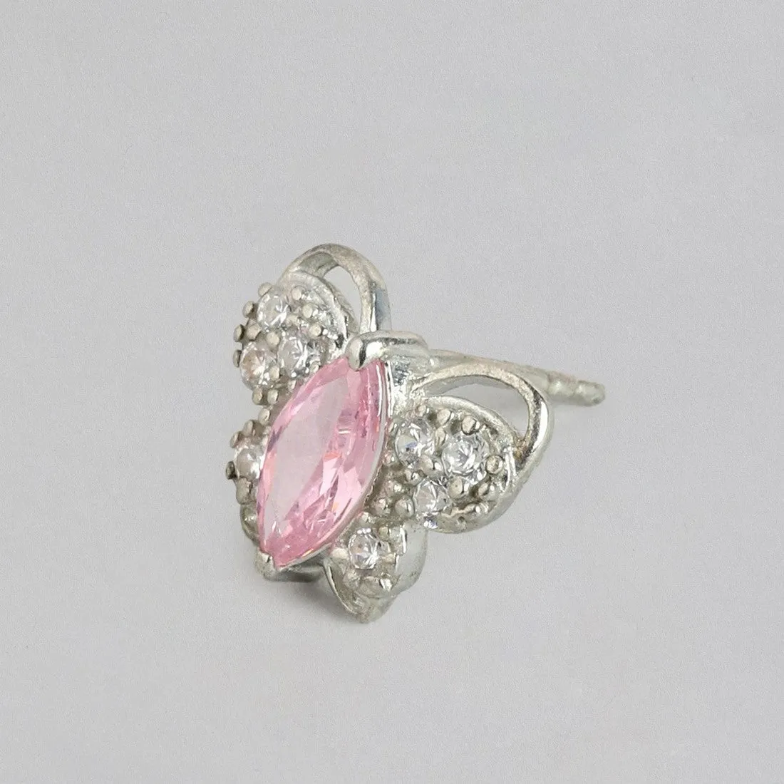 Elegant Butterfly CZ Studded 925 Silver Earrings