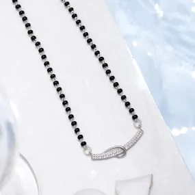 Elegant CZ Studded 925 Silver Mangalsutra