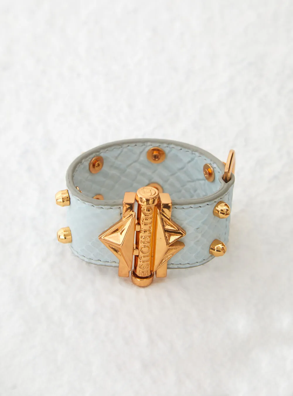 Geometric Lip Powder Blue Studded Cuff