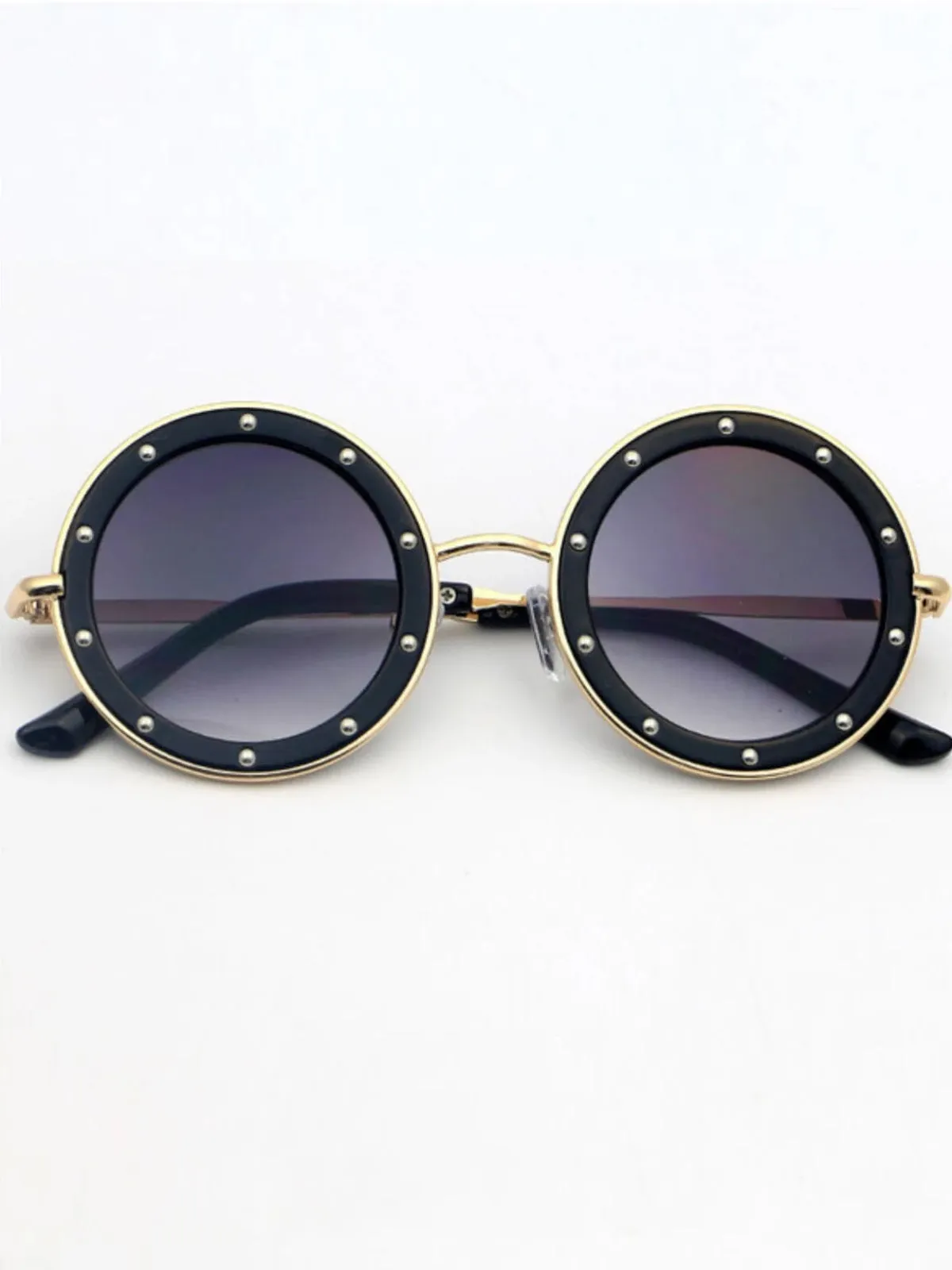 Girls Retro Crystal Studded Sunglasses