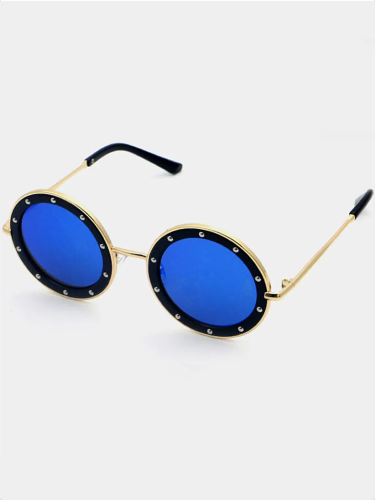 Girls Retro Crystal Studded Sunglasses