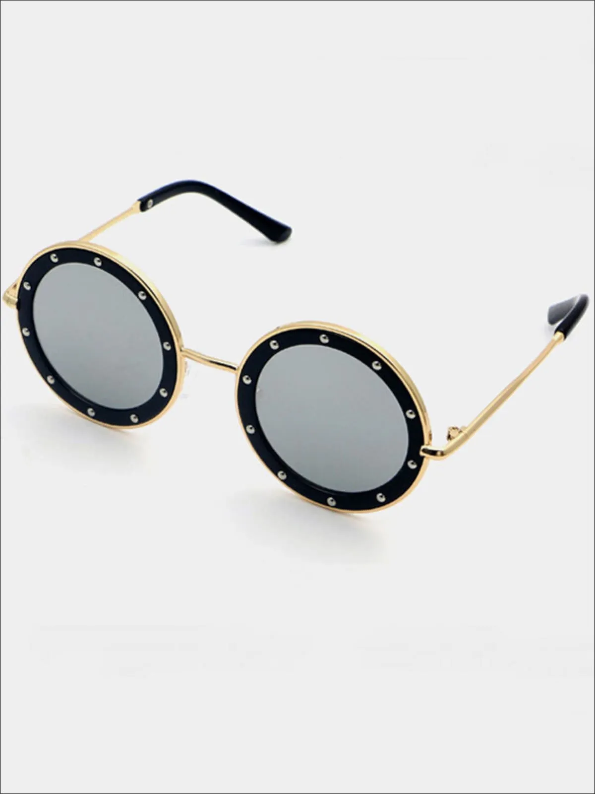 Girls Retro Crystal Studded Sunglasses