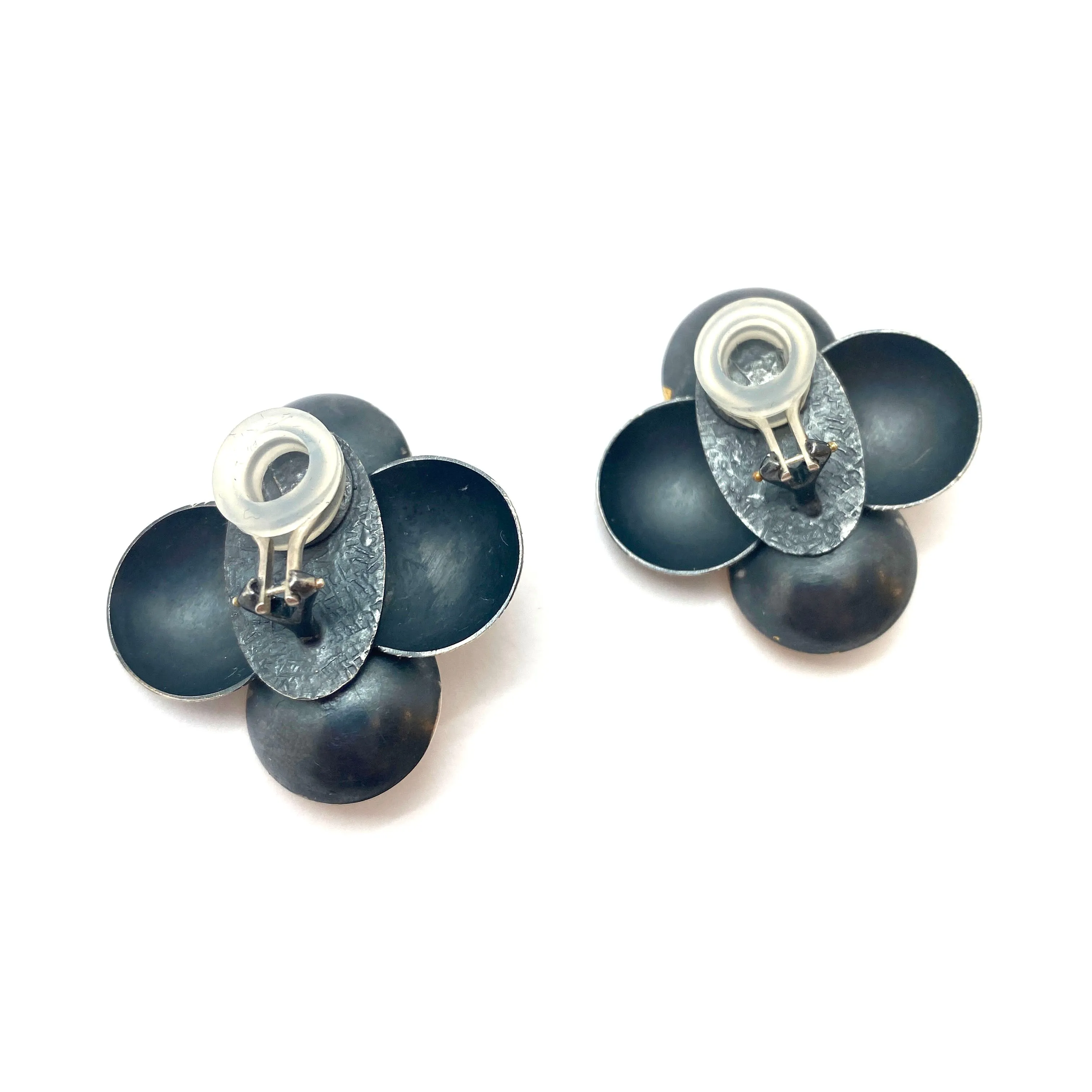 Gold and Pearl Clip On Earrings