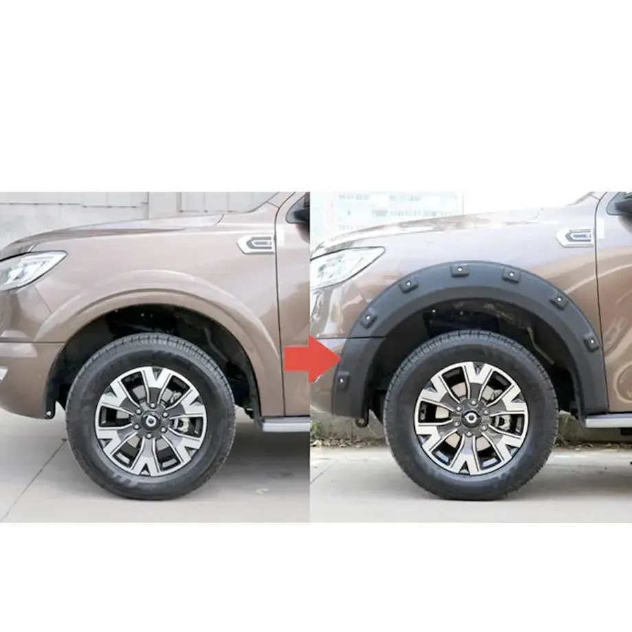 GWM P Series Matte Black Smooth Studded Plastic Wheel Arch Kit (21-On)