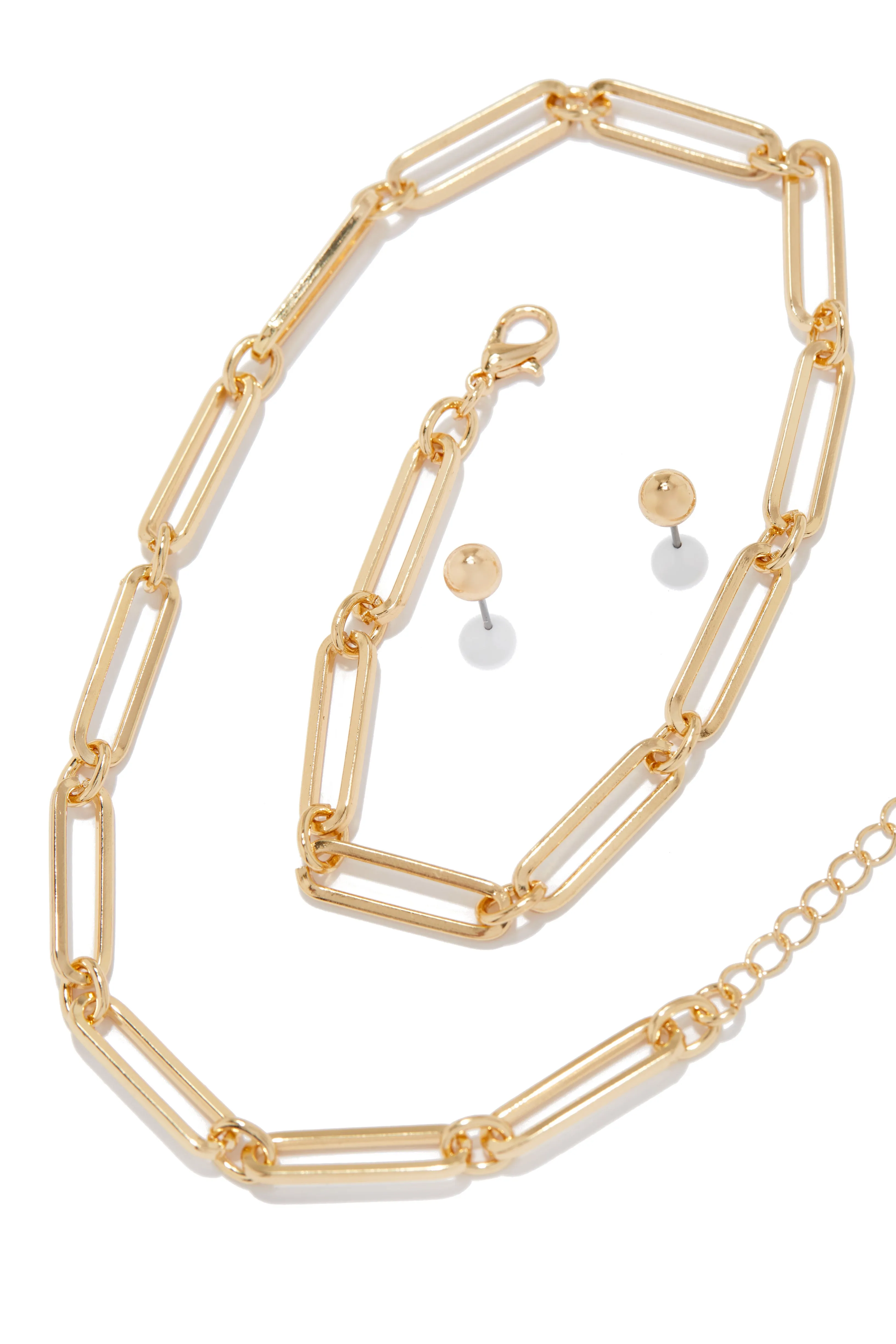 Liandra Chain Link Necklace - Gold