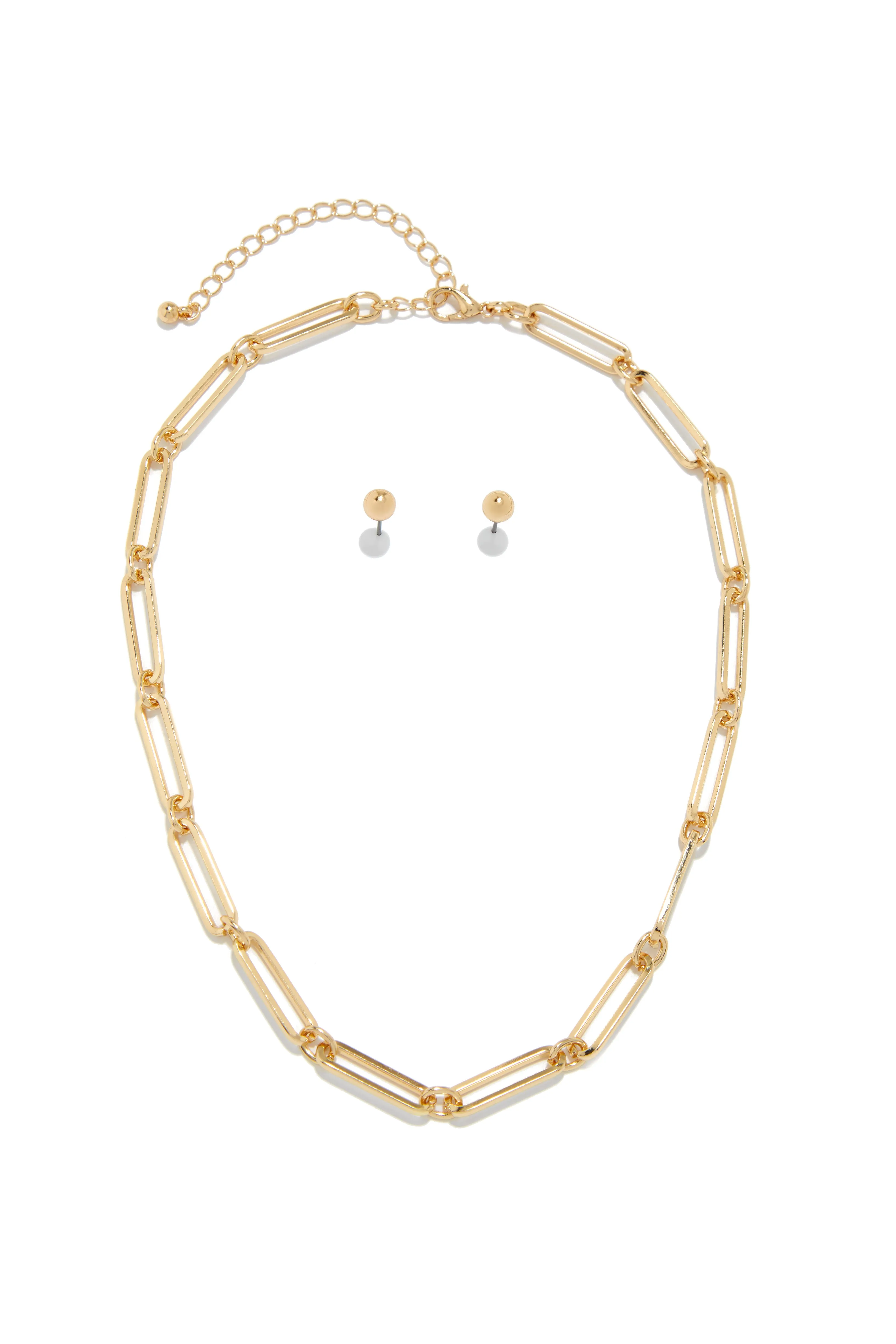 Liandra Chain Link Necklace - Gold