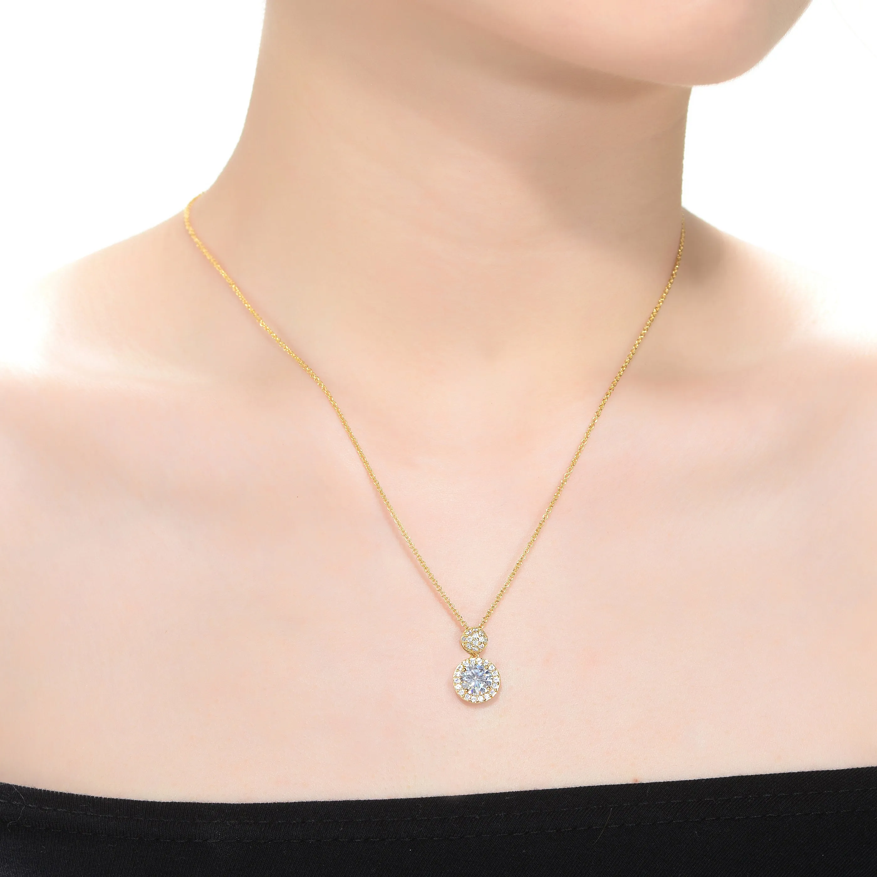 Marie Double Cluster Necklace