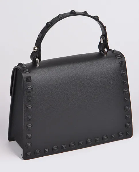 Monotone Black Studded Purse