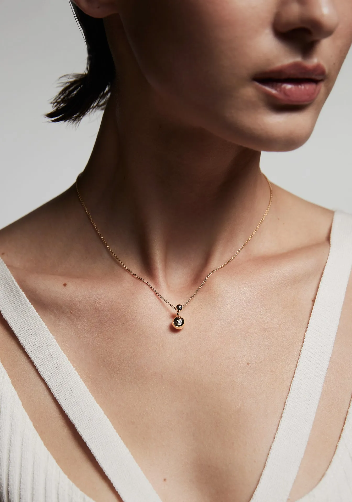 Nemara, 18K Yellow Gold   Diamond Pendant