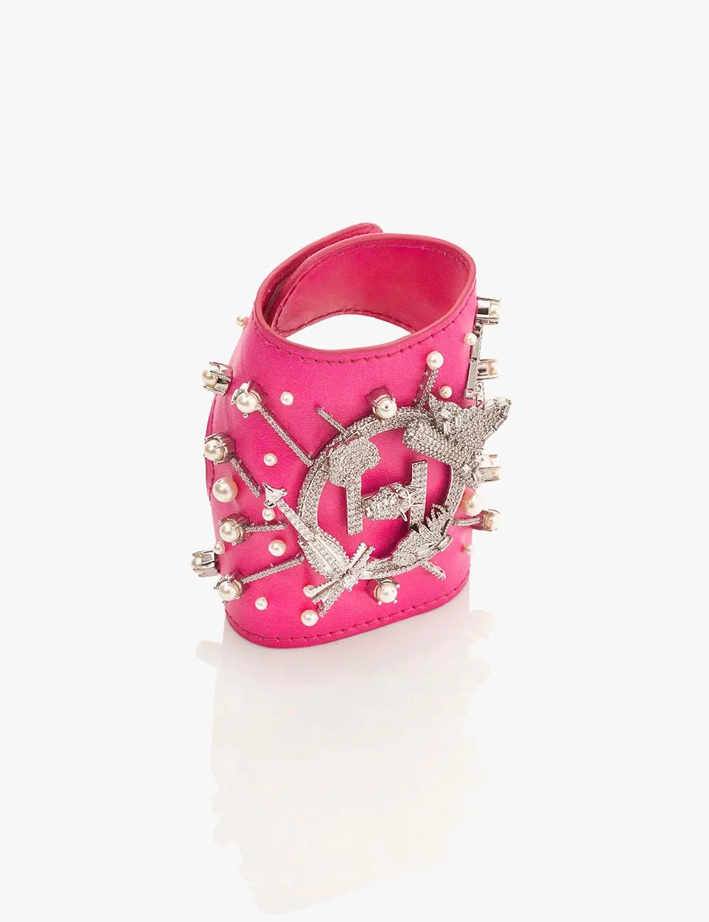 OH V Jewelled Glovelettes in Pink
