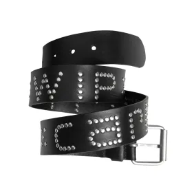 SCRIPT STUDS BELT BLACK / SILVER