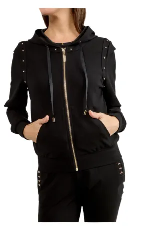 Sporty Studded Zipper Hoodie Style 80804-6100