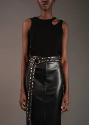Studded Long Knot Belt