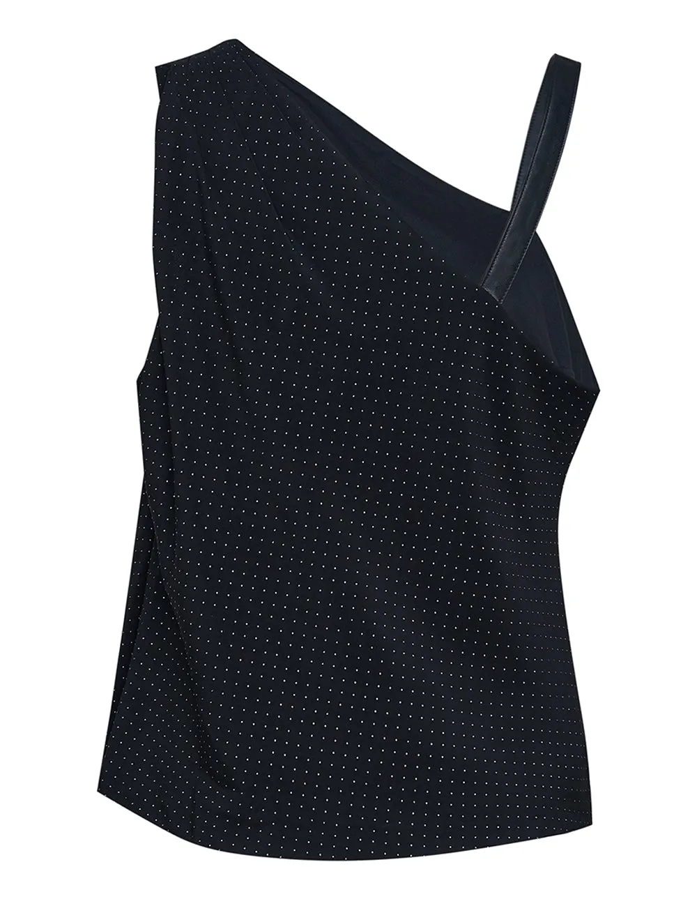 Studded Scuba Crepe Mix Media Top