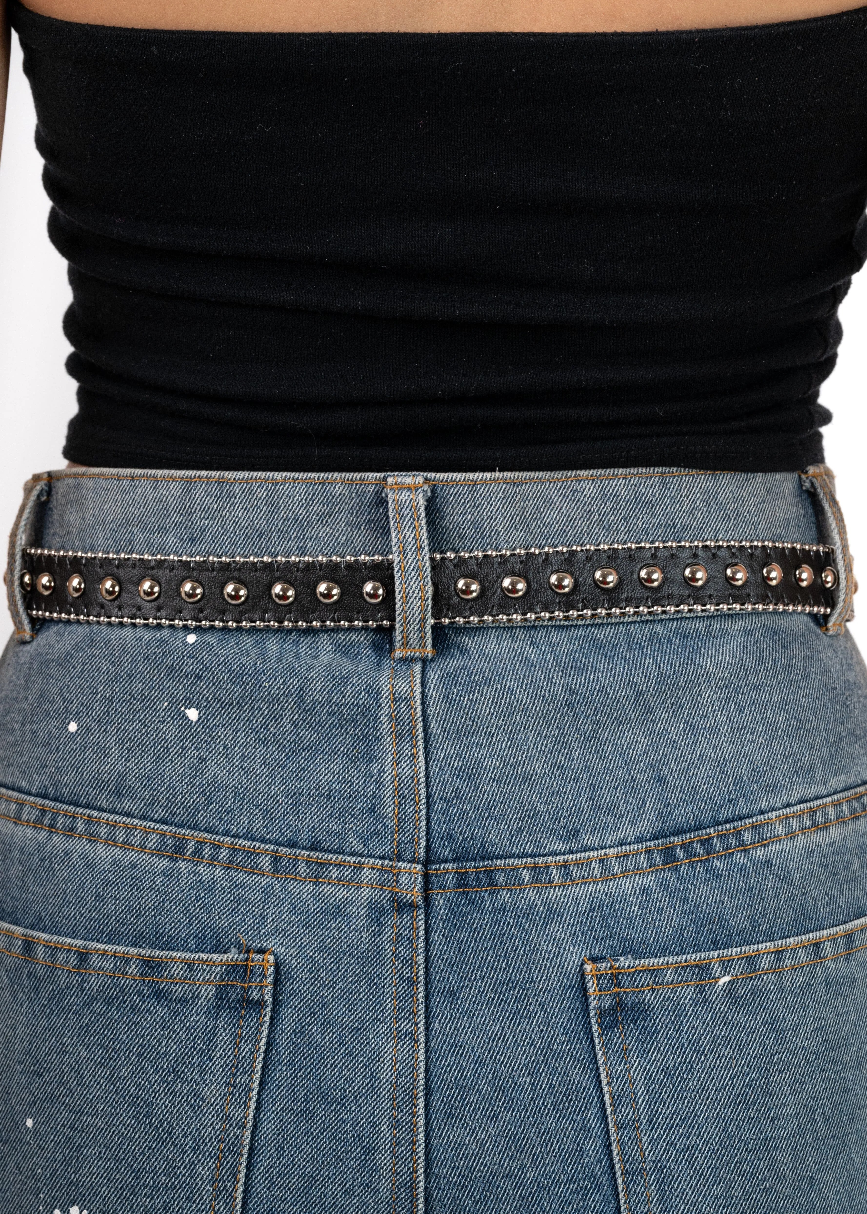 Studded Western Buckle Belt