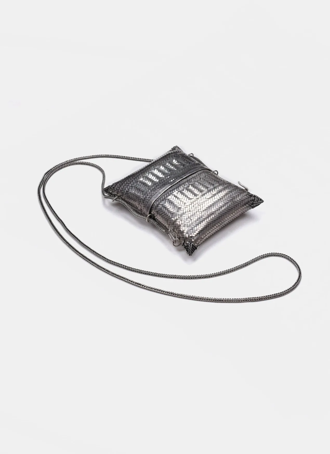 Woven Silver Bag